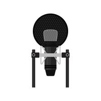 microphone isolated on white background vector