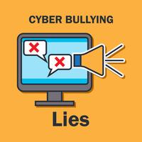 cyber bullying on internet for cyber bullying concept vector