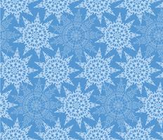 Snow seamless pattern, winter holiday snowflakes background. vector
