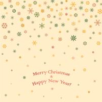 Merry Christmas greeting card design. Winter holiday snow background vector