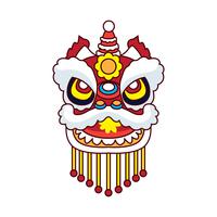 lion dance for chinese new year festival vector