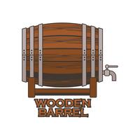 wooden barrel isolated on white background vector