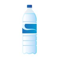 Botella de agua mineral aislada sobre fondo blanco vector