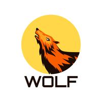 wolf logo isolated on white background vector