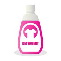 Botella de detergente líquido sobre fondo blanco vector