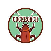 Logotipo de cucaracha aislado sobre fondo blanco vector