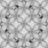 Floral seamless pattern. Linear ornament. Abstract background vector
