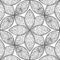 Patrón floral sin fisuras Ornamento lineal. Fondo abstracto vector