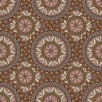 Abstract mosaic tile pattern. Oriental geometric circular ornament vector