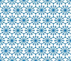Snowflake tile pattern Winter holiday ornament Geometric texture vector