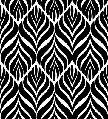 Abstract seamless pattern Floral oriental geometric line ornament