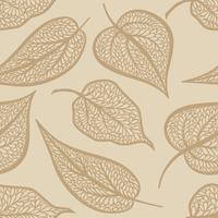 Floral pattern with leaves Nature seamless background. Fall decor vector