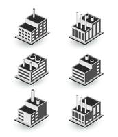 Edificios isometricos vector