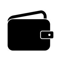 Cartera Glyph Black Icon vector