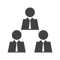 Businessman meeting Glyph Black Icon vector