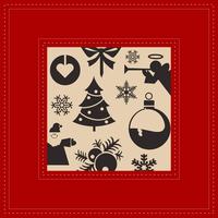 Christmas postcard vector