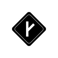 Linked road Glyph Black Icon vector