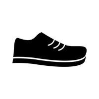 Icono de zapato glifo negro