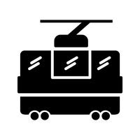 Chair lift Glyph Black Icon vector