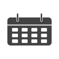 Calendar Glyph Black Icon vector