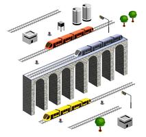 isometric Railroad vector