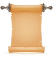 old paper scroll vector illustration