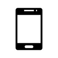 Phone Glyph Black Icon vector