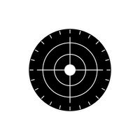 Target Glyph Black Icon vector