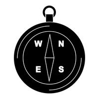 Compass Glyph Black Icon vector