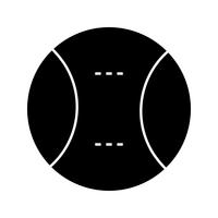 Icono de softbol glifo negro vector