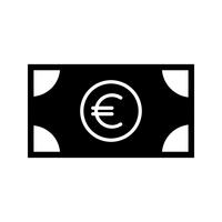 Currency Glyph Black Icon vector