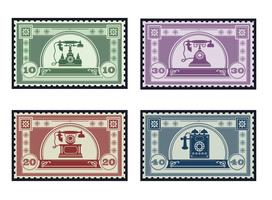 Postage stamps vector