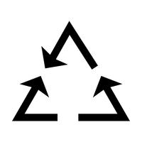 Recycle arrow Glyph Black Icon vector