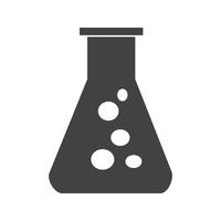 Test tube Glyph Black Icon vector