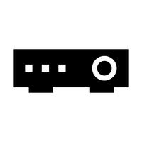 Projector Glyph Black Icon vector