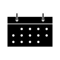 Calendar Glyph Black Icon vector