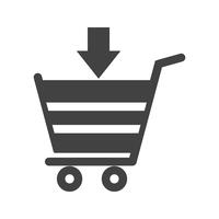 Compras Glyph Black Icon vector