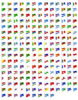 set icons flags of the world countries vector illustration