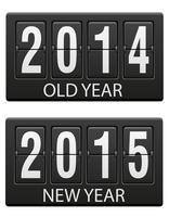 mechanical scoreboard old and the new year vector illustration