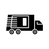 Truck Glyph Black Icon vector