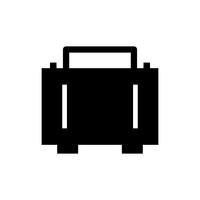 Briefcase Glyph Black Icon vector