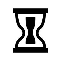 Icono de reloj de arena glifo negro vector