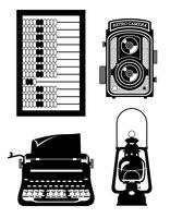 objects old retro vintage icon stock vector illustration