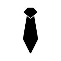 Tie Glyph Black Icon vector