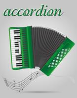 accordion musical instruments stock vector illustration