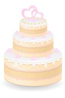 wedding cake vector illustration