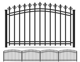 iron forged fence vector illustration