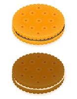 crispy biscuit cookie vector illustration