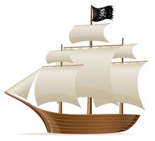 pirate ship vector illustration