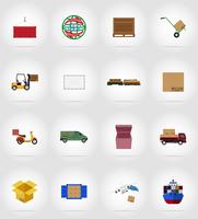 delivery flat icons vector illustration